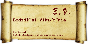 Bodzási Viktória névjegykártya