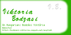 viktoria bodzasi business card